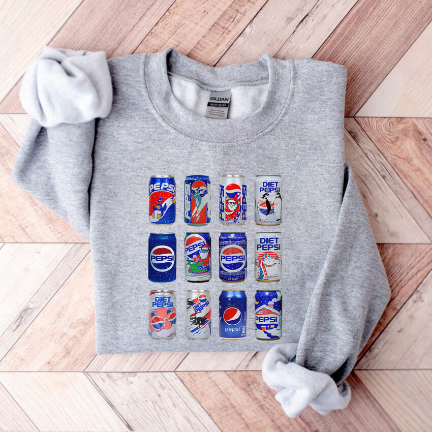 Pepsi Vintage Cans Collection Sweatshirt Hoodie T-shirt