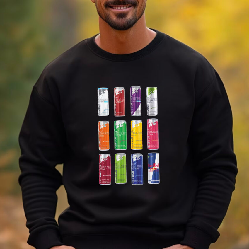 Redbull Cans Collection Vintage Sweatshirt T-shirt Hoodie