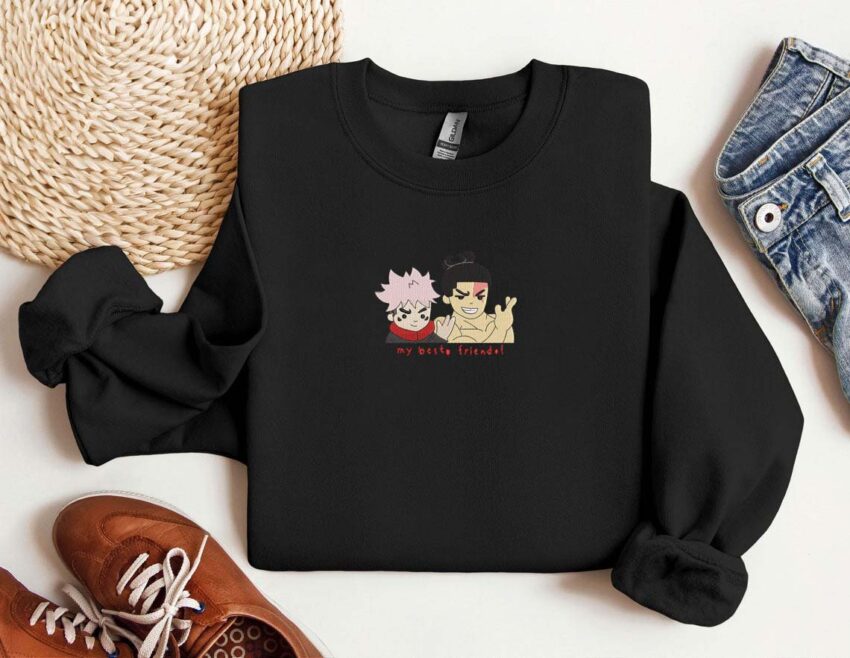 Besto Frendo Jujutsu Kaisen Embroidered Sweatshirt T-shirt Hoodie