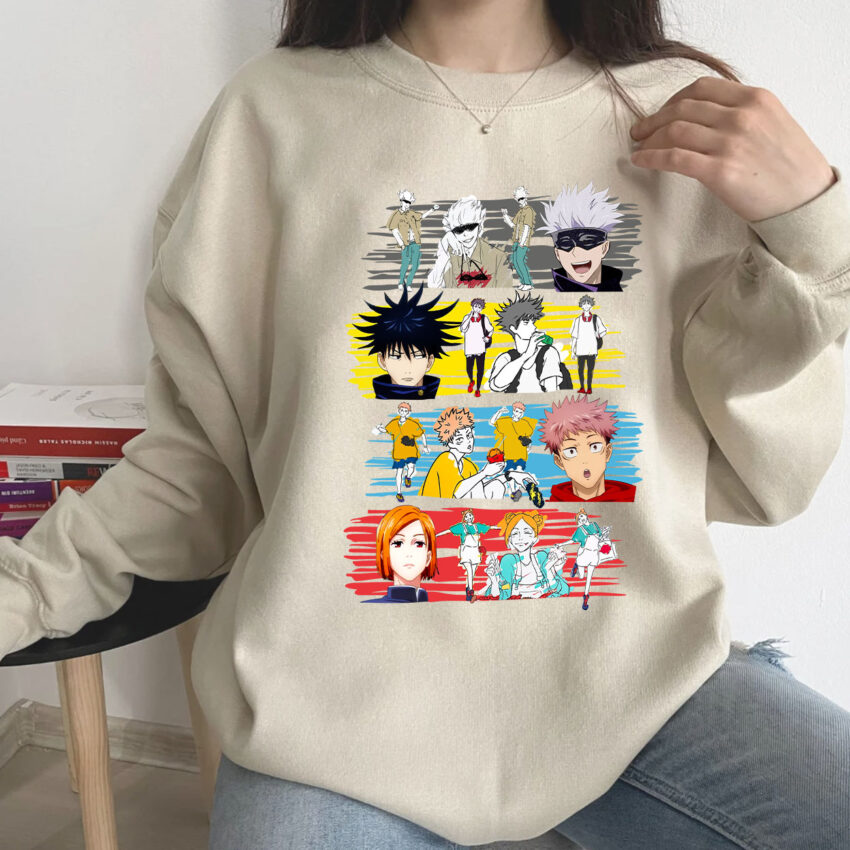 Jujutsu Kaisen Characters Sweatshirt, Anime T-shirt Sweatshirt Hoodie