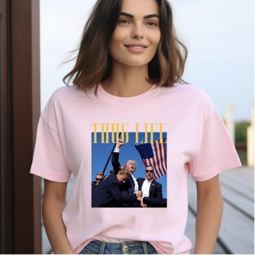 Donald Trump Thug Life Shirt, Viral Thug Life Trump T-Shirt, Sarcastic Donald Trump Tee, Funny Trump 2024 Shirt, Republican Gifts