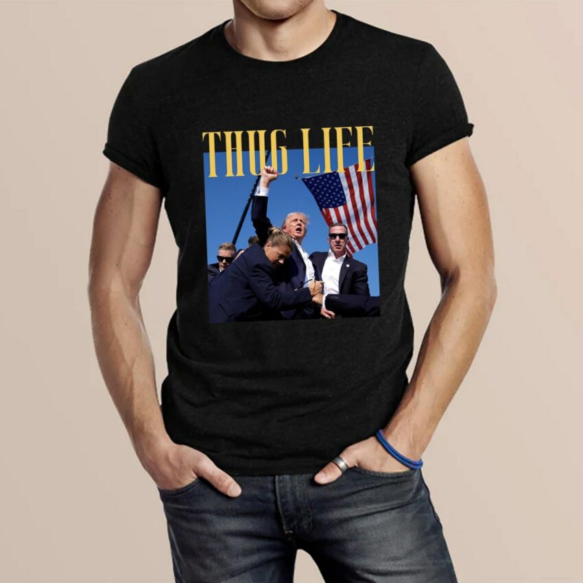 Donald Trump Thug Life Shirt, Viral Thug Life Trump T-Shirt, Sarcastic Donald Trump Tee, Funny Trump 2024 Shirt, Republican Gifts