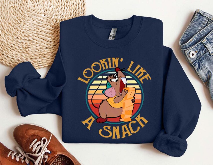 Looking Like A Snack Disney Christmas Sweatshirt, Cinderella Christmas T-shirt, Not A Creature Was Stirring Not Even A Mouse Shirt, Christmas Tee