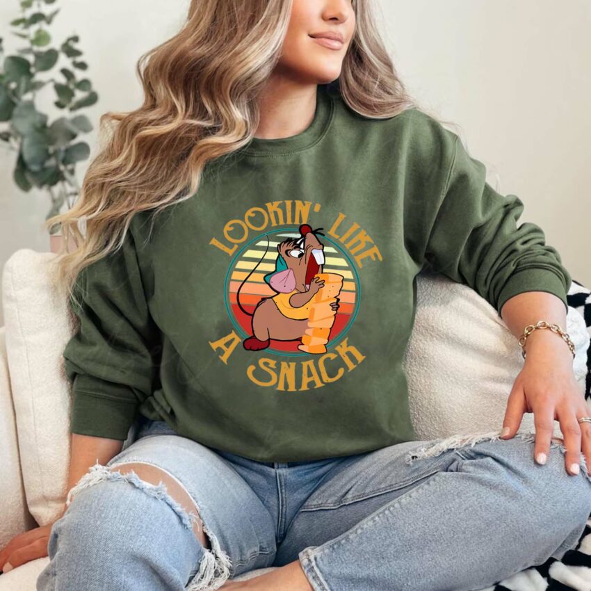 Looking Like A Snack Disney Christmas Sweatshirt, Cinderella Christmas T-shirt, Not A Creature Was Stirring Not Even A Mouse Shirt, Christmas Tee