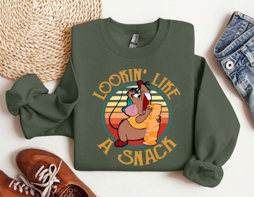 Looking Like A Snack Disney Christmas Sweatshirt, Cinderella Christmas T-shirt, Not A Creature Was Stirring Not Even A Mouse Shirt, Christmas Tee