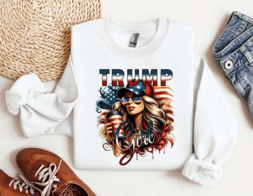 Trump Girl Donald Trump Shirt, Viral Thug Life Trump T-Shirt, Sarcastic Donald Trump Tee, Funny Trump 2024 Shirt, Republican Gifts